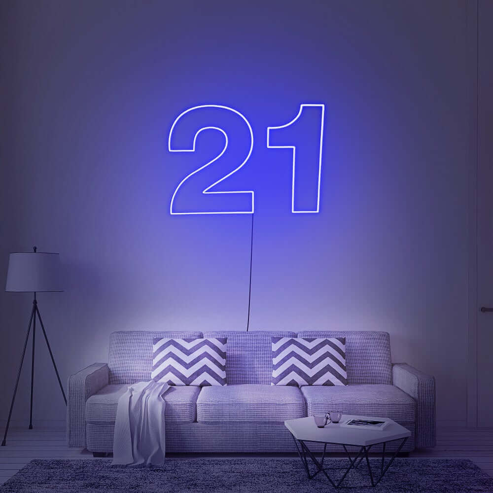 21 Neon Sign | NEON SIGNO® Custom Neon Signs