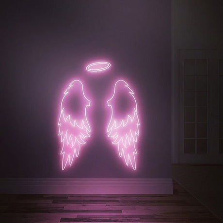 Angel With Halo And Wings Neon Sign | NEON SIGNO® Custom Neon Signs