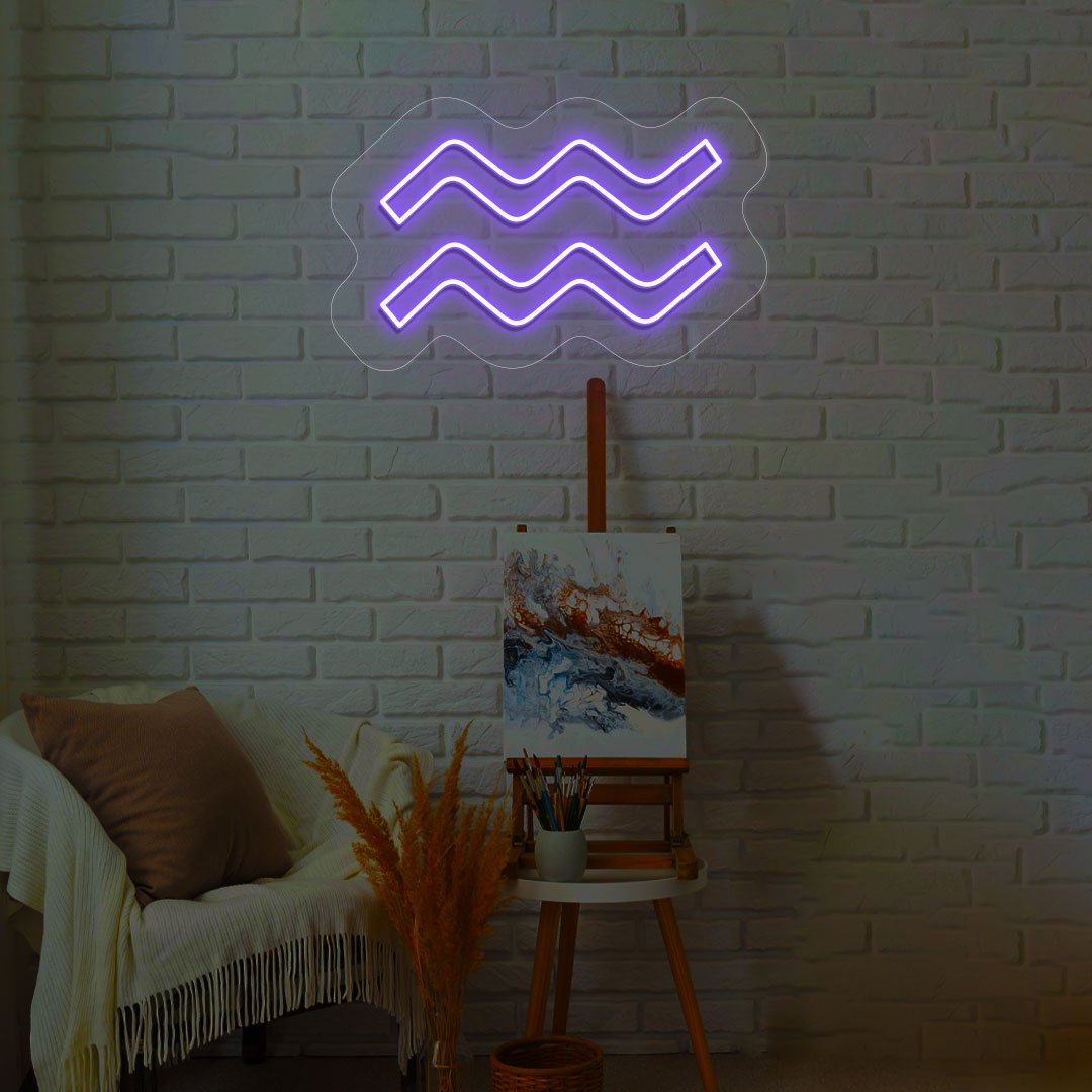 Aquarius Zodiac Neon Sign | NEON SIGNO® Custom Neon Signs