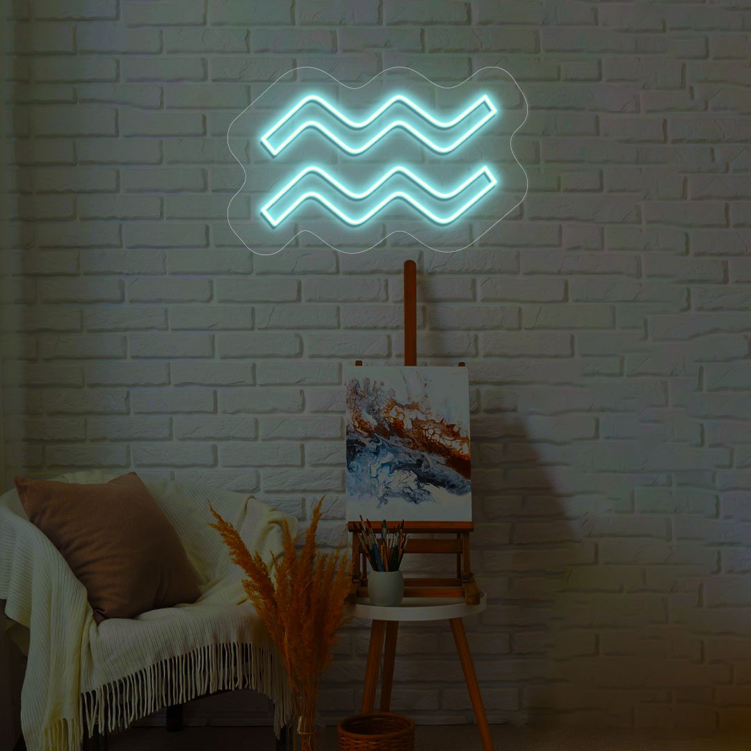 Aquarius Zodiac Neon Sign | NEON SIGNO® Custom Neon Signs