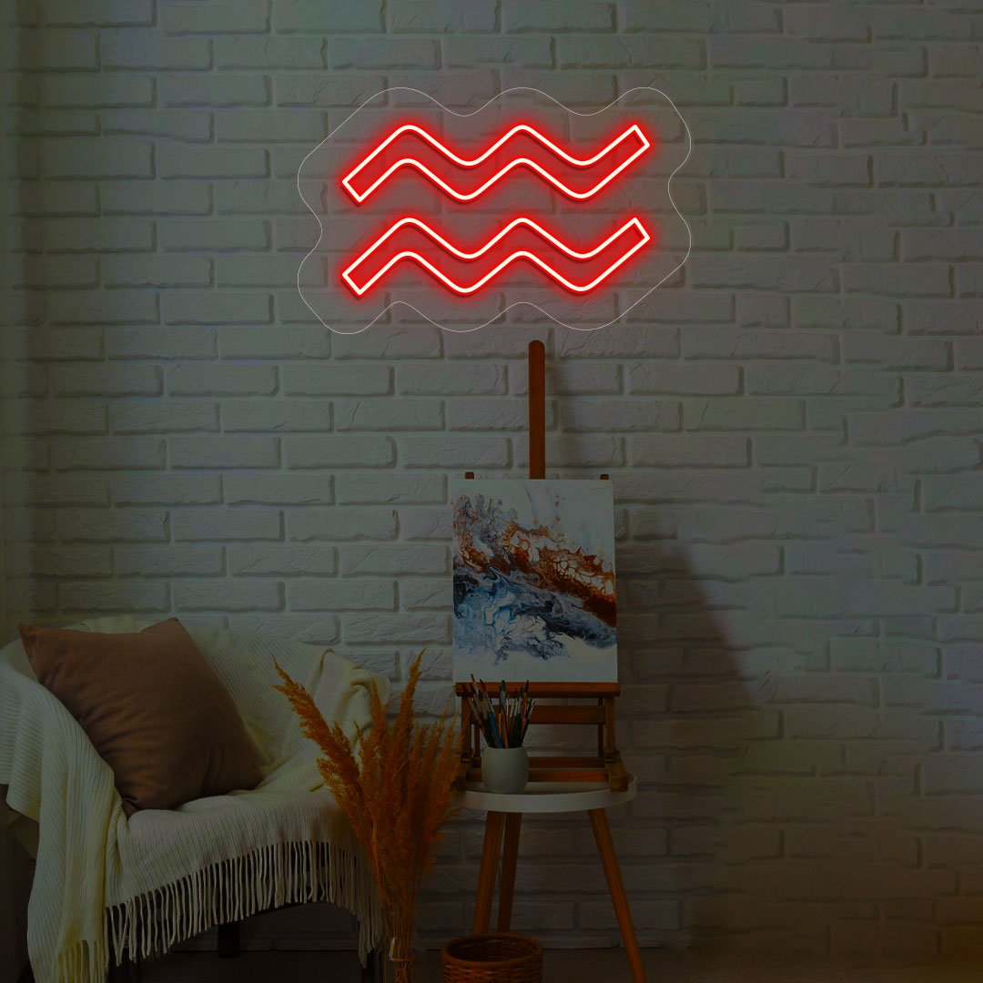 Aquarius Zodiac Neon Sign | NEON SIGNO® Custom Neon Signs