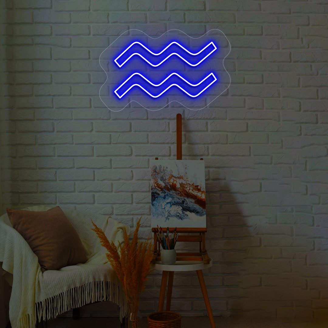 Aquarius Zodiac Neon Sign | NEON SIGNO® Custom Neon Signs