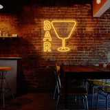 Bar And Glass Neon Sign | NEON SIGNO® Custom Neon Signs