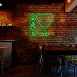 Bar And Glass Neon Sign | NEON SIGNO® Custom Neon Signs