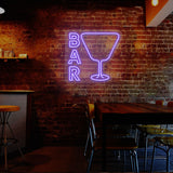 Bar And Glass Neon Sign | NEON SIGNO® Custom Neon Signs