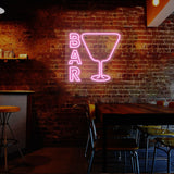 Bar And Glass Neon Sign | NEON SIGNO® Custom Neon Signs