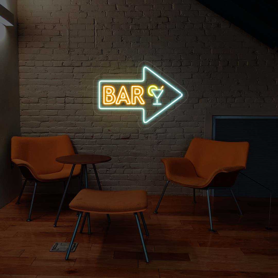 Bar Arrow Neon Sign | NEON SIGNO® Custom Neon Signs