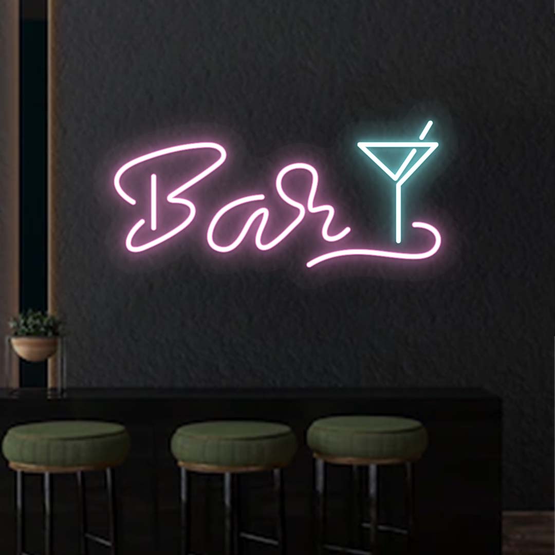 Bar Neon Sign Multicolour | NEON SIGNO® Custom Neon Signs