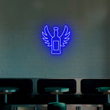 Beer Bottle With Wings Neon Sign | NEON SIGNO® Custom Neon Signs