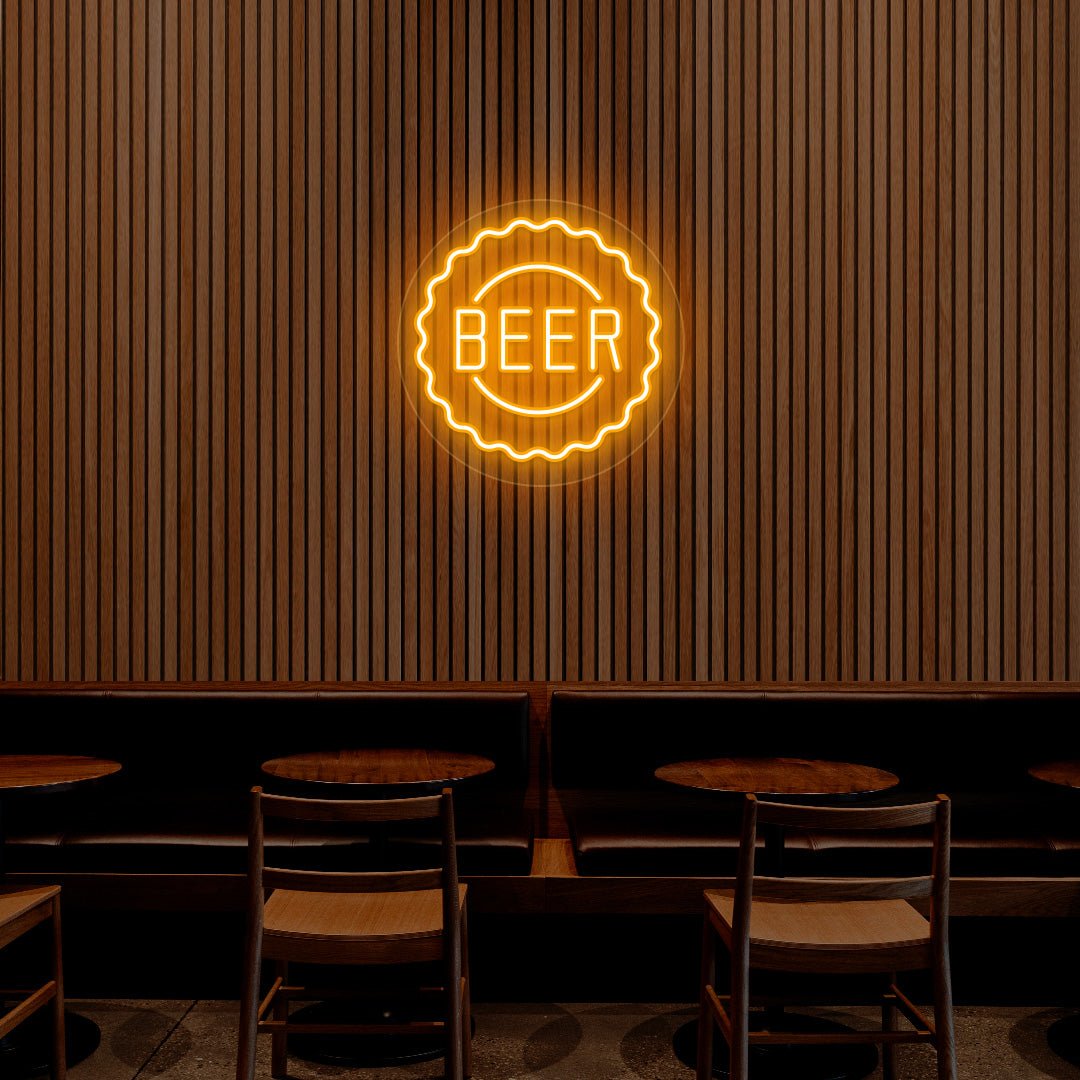 Beer Cap Neon Sign | NEON SIGNO® Custom Neon Signs