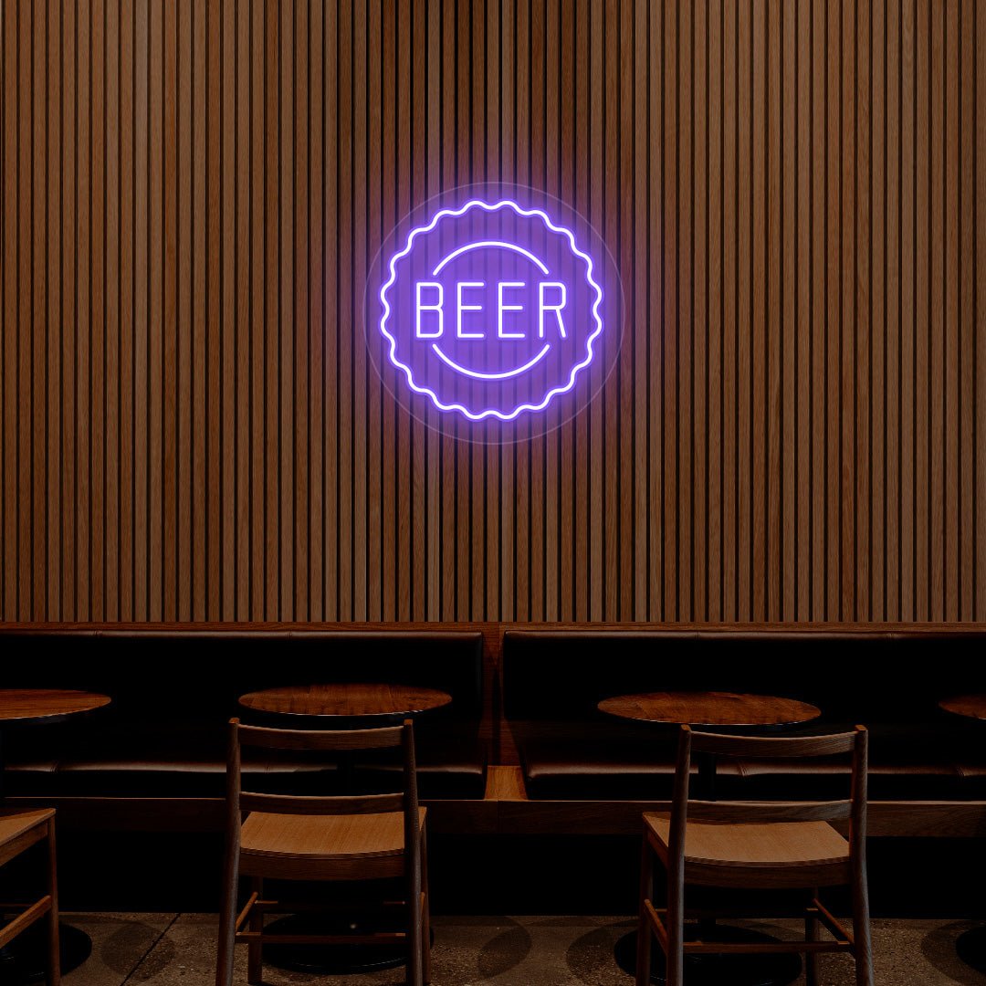 Beer Cap Neon Sign | NEON SIGNO® Custom Neon Signs