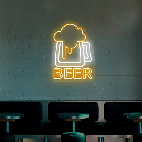Beer Jug Neon Sign - Multicolor | NEON SIGNO® Custom Neon Signs