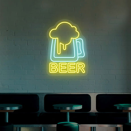 Beer Jug Neon Sign - Multicolor | NEON SIGNO® Custom Neon Signs