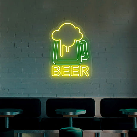 Beer Jug Neon Sign - Multicolor | NEON SIGNO® Custom Neon Signs