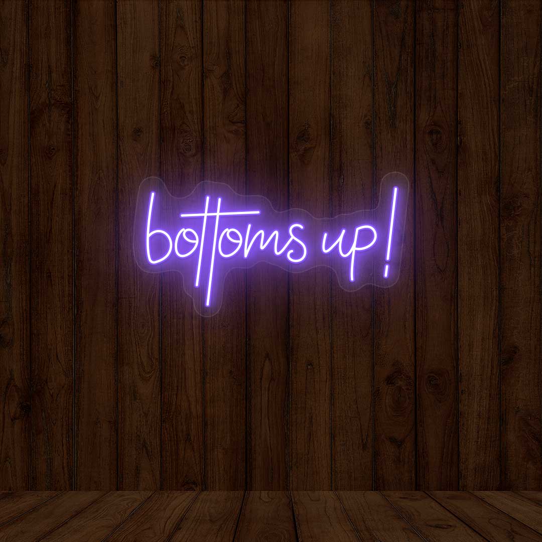 Bottoms Up - Bar Neon Sign | NEON SIGNO® Custom Neon Signs