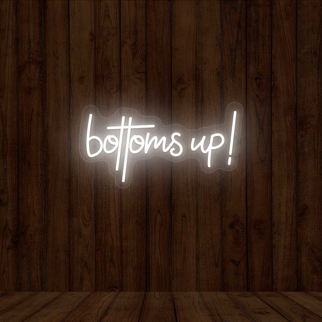 Bottoms Up - Bar Neon Sign | NEON SIGNO® Custom Neon Signs