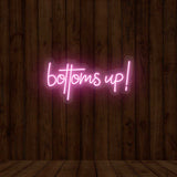 Bottoms Up - Bar Neon Sign | NEON SIGNO® Custom Neon Signs