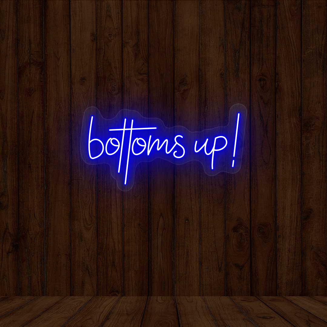 Bottoms Up - Bar Neon Sign | NEON SIGNO® Custom Neon Signs