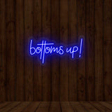 Bottoms Up - Bar Neon Sign | NEON SIGNO® Custom Neon Signs