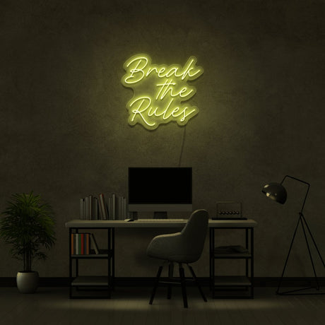 Break The Rules Neon Sign | NEON SIGNO® Custom Neon Signs