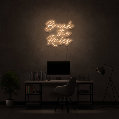 Break The Rules Neon Sign | NEON SIGNO® Custom Neon Signs