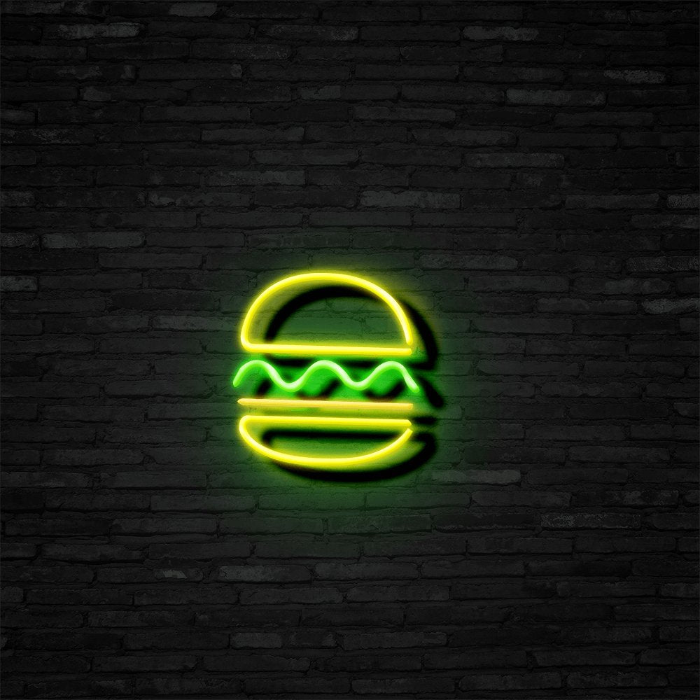 Burger Neon Sign | NEON SIGNO® Custom Neon Signs