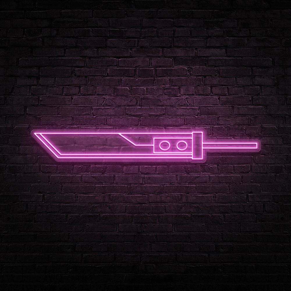 Buster Sword Neon Sign | NEON SIGNO® Custom Neon Signs