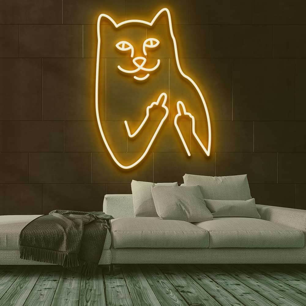 Cat Birdie Neon Sign | NEON SIGNO® Custom Neon Signs