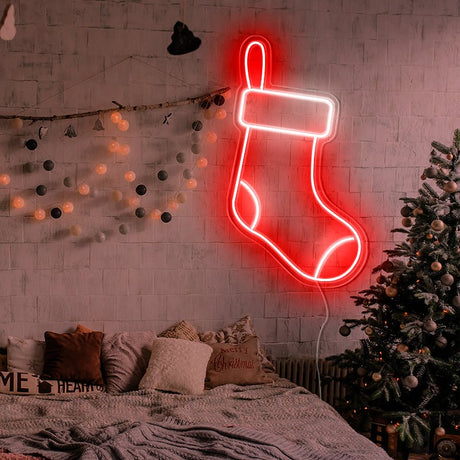 Christmas Stocking Neon Sign | NEON SIGNO® Custom Neon Signs