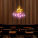 Coffee Cafe Neon Sign - Multicolor | NEON SIGNO® Custom Neon Signs