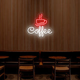 Coffee Cafe Neon Sign - Multicolor | NEON SIGNO® Custom Neon Signs