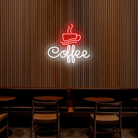 Coffee Cafe Neon Sign - Multicolor | NEON SIGNO® Custom Neon Signs
