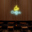 Coffee Cafe Neon Sign - Multicolor | NEON SIGNO® Custom Neon Signs