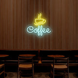 Coffee Cafe Neon Sign - Multicolor | NEON SIGNO® Custom Neon Signs