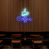 Coffee Cafe Neon Sign - Multicolor | NEON SIGNO® Custom Neon Signs