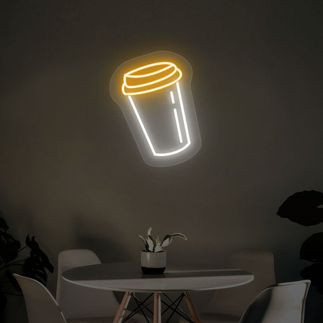 Coffee Cup Neon Sign - Multicolor | NEON SIGNO® Custom Neon Signs