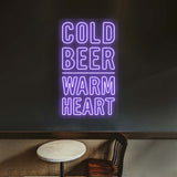 Cold Beer, Warm Heart Neon Sign | NEON SIGNO® Custom Neon Signs