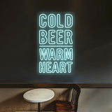 Cold Beer, Warm Heart Neon Sign | NEON SIGNO® Custom Neon Signs