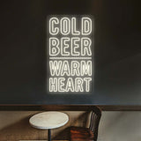 Cold Beer, Warm Heart Neon Sign | NEON SIGNO® Custom Neon Signs