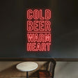 Cold Beer, Warm Heart Neon Sign | NEON SIGNO® Custom Neon Signs