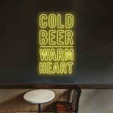 Cold Beer, Warm Heart Neon Sign | NEON SIGNO® Custom Neon Signs