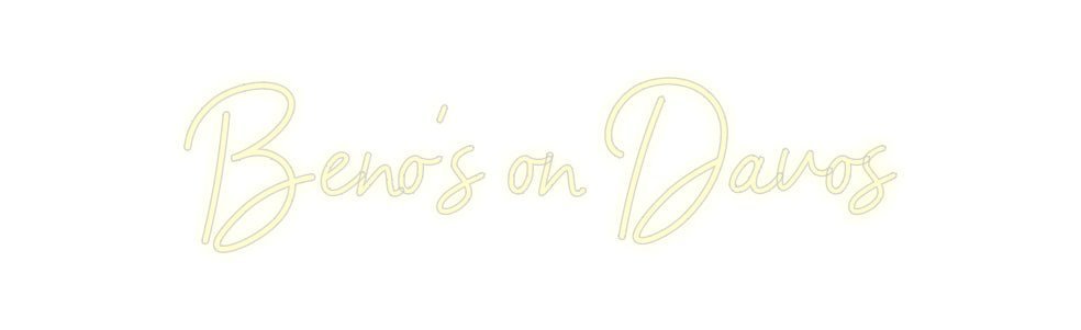 Custom Neon: Beno’s on Davos | NEON SIGNO® Custom Neon Signs