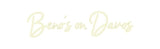 Custom Neon: Beno’s on Davos | NEON SIGNO® Custom Neon Signs