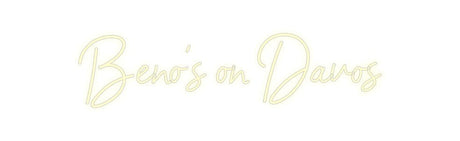 Custom Neon: Beno’s on Davos | NEON SIGNO® Custom Neon Signs