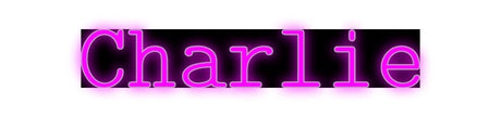Custom Neon: Charlie | NEON SIGNO® Custom Neon Signs