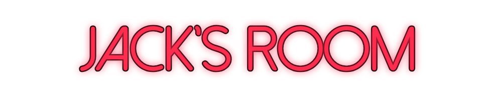 Custom Neon: Jack's Room | NEON SIGNO® Custom Neon Signs