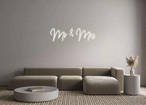 Custom Neon: Mr & Mrs | NEON SIGNO® Custom Neon Signs