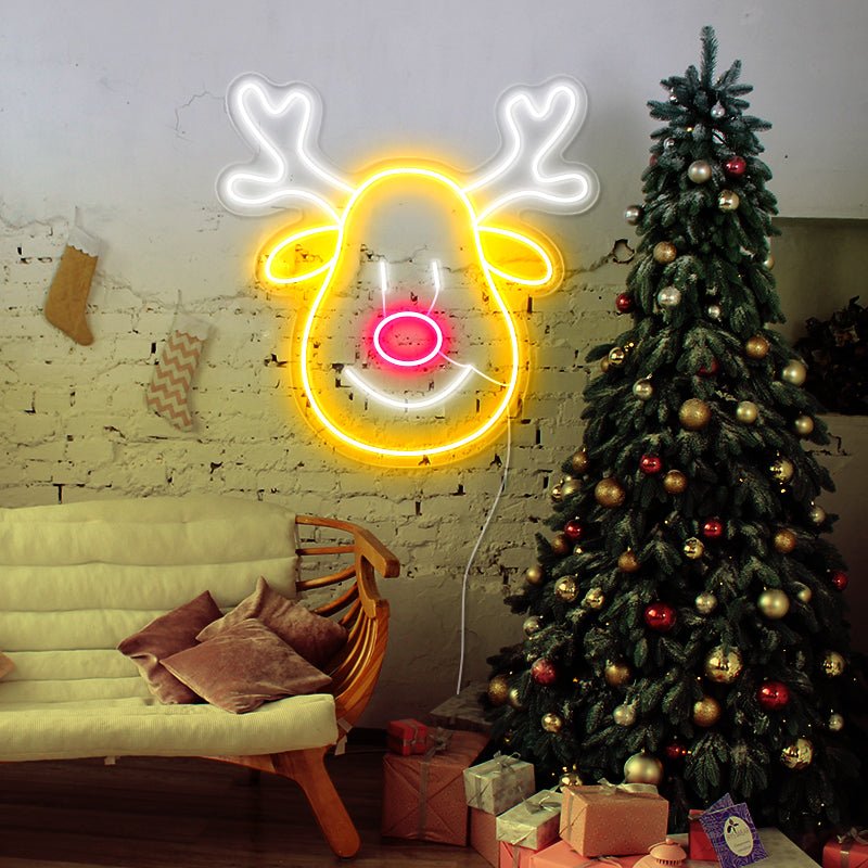 Cute Reindeer Neon Lights | NEON SIGNO® Custom Neon Signs