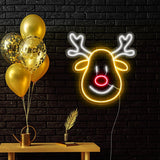 Cute Reindeer Neon Lights | NEON SIGNO® Custom Neon Signs