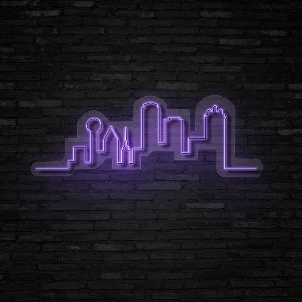 Dallas City Neon Sign | NEON SIGNO® Custom Neon Signs